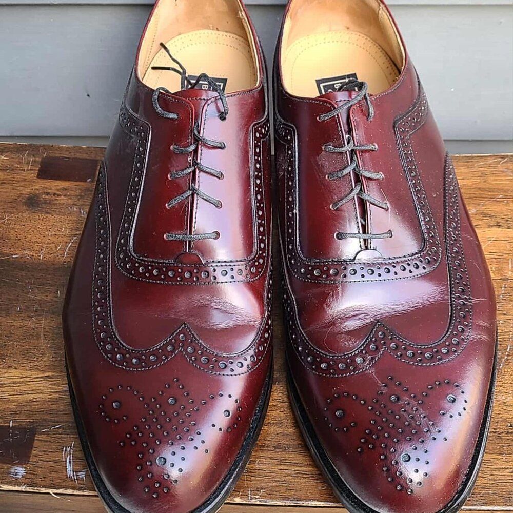 Bostonian Burgundy Houghton Leather Lace Shoes size 12 D NEW NIB NWT